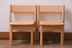 チェアをリペア&カスタム!ご希望の生地に座面を張り替え、本体は現状をベースにして1トーン程落ち着いた色味に着色。(ダイニングチェア、椅子、イス)