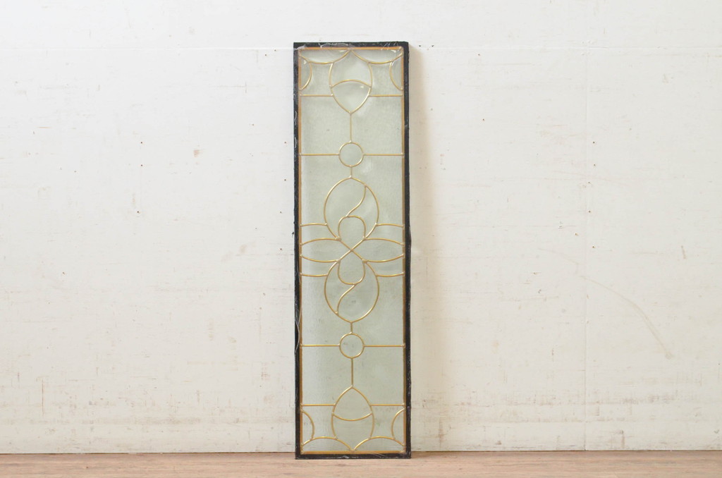 未使用品　花の滴(はなのしずく)　デットストック品のステンドグラス(建具、ドア、窓、照明、衝い立て、衝立、つい立て)(定価約7万5千円)(R-074435)