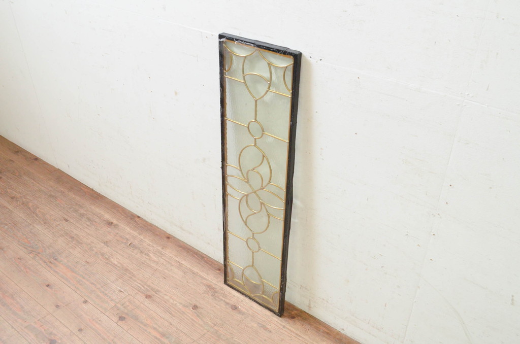 未使用品　花の滴(はなのしずく)　デットストック品のステンドグラス(建具、ドア、窓、照明、衝い立て、衝立、つい立て)(定価約7万5千円)(R-074435)