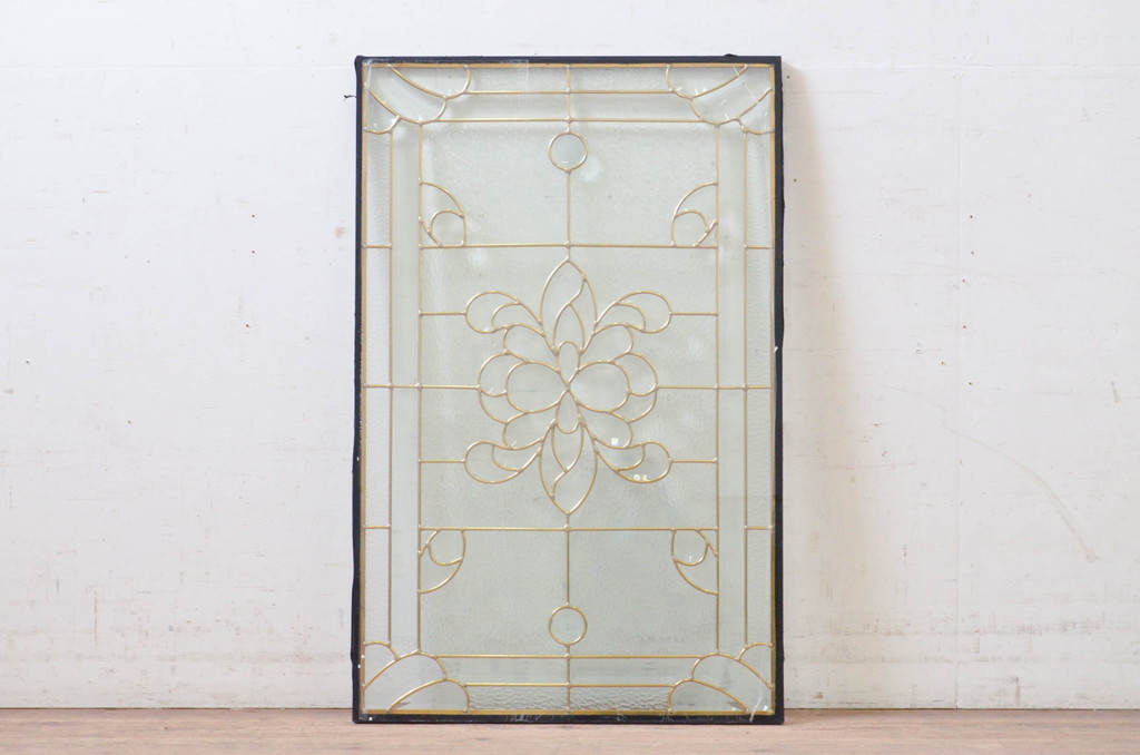 未使用品　花の滴(はなのしずく)　デットストック品のステンドグラス(建具、ドア、窓、照明、衝い立て、衝立、つい立て)(定価約9万6千円)(R-074431)
