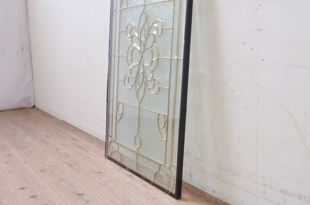未使用品　花の滴(はなのしずく)　デットストック品のステンドグラス(建具、ドア、窓、照明、衝い立て、衝立、つい立て)(定価約9万6千円)(R-074431)