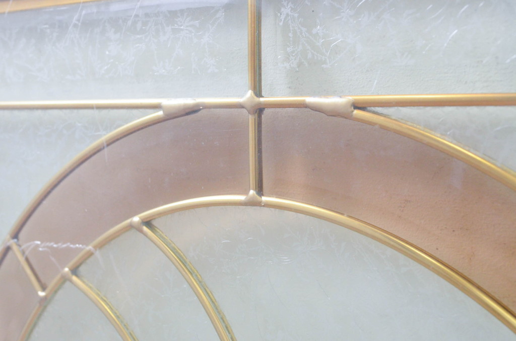 未使用品　山葡萄(やまぶどう)　デットストック品のステンドグラス(建具、ドア、窓、照明、衝い立て、衝立、つい立て)(定価約12万円)(R-074430)