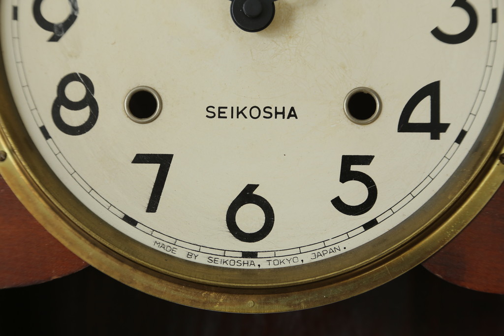 和製アンティーク　精工舎(SEIKOSHA、セイコー)　TRADE(S)MARK　大正ロマン溢れる佇まいが魅力の掛け時計(柱時計、古時計、振り子時計)(R-072417)