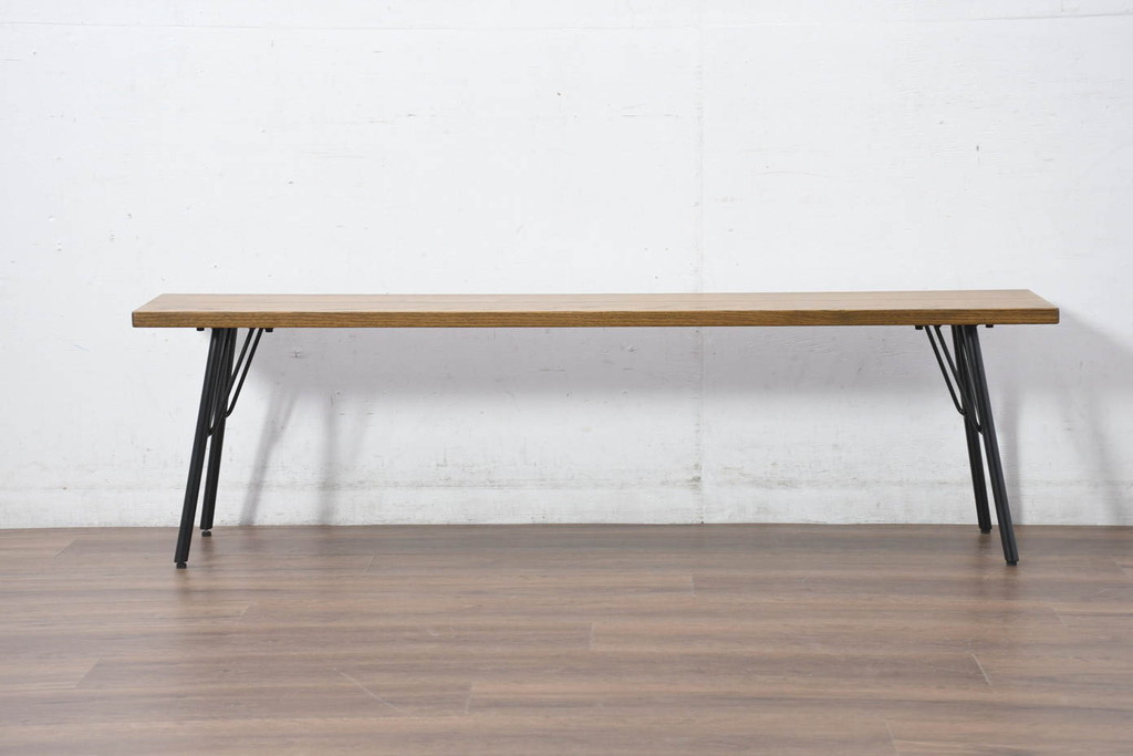 中古　美品　ACME Furniture(アクメ ファニチャー) GRANDVIEW BENCH(グランドビュー ベンチ)　オーク材　木のぬくもりを感じる座面とすっきりとした脚が素敵なベンチ(長椅子、ダイニングベンチ、板座チェア、椅子、イス、花台、飾り台)(R-082293)