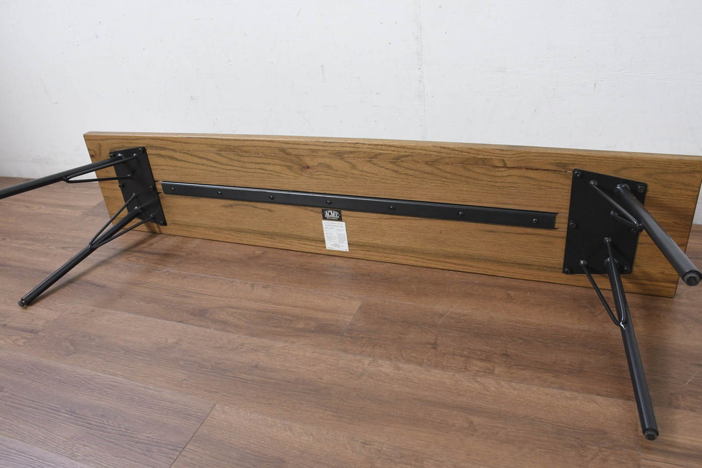 中古　美品　ACME Furniture(アクメ ファニチャー) GRANDVIEW BENCH(グランドビュー ベンチ)　オーク材　木のぬくもりを感じる座面とすっきりとした脚が素敵なベンチ(長椅子、ダイニングベンチ、板座チェア、椅子、イス、花台、飾り台)(R-082293)