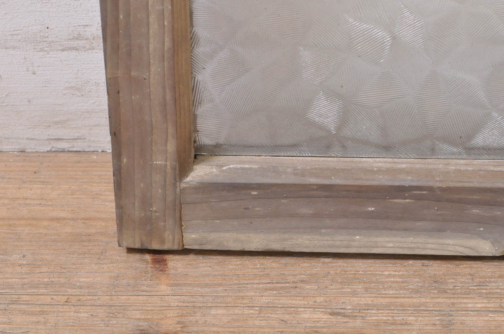 アンティーク建具　どこか懐かしい雰囲気を醸し出す明かり取り1枚(明り取り、ガラス欄間)(R-073605)