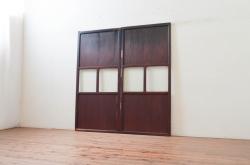 アンティーク建具　凝ったデザインが魅力的な組子欄間1枚(明かり取り、明り取り)(R-080456)