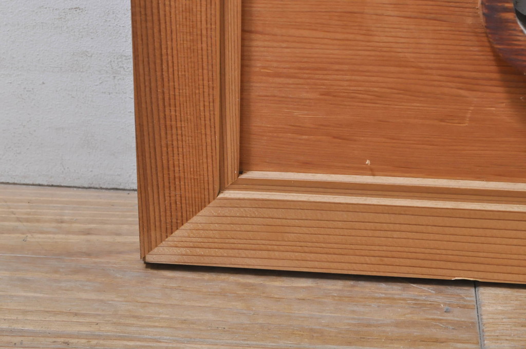 ビンテージ建具　躍動感あふれる鶴と松が目を惹く彫刻欄間2枚セット(明かり取り、明り取り、ヴィンテージ)(R-073598)
