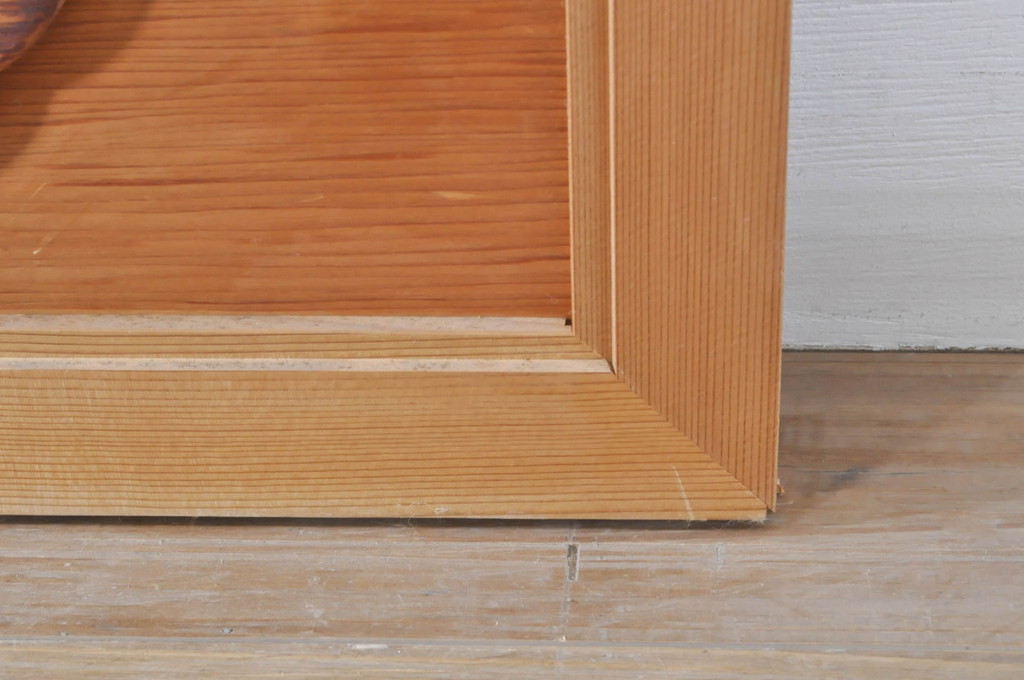 ビンテージ建具　躍動感あふれる鶴と松が目を惹く彫刻欄間2枚セット(明かり取り、明り取り、ヴィンテージ)(R-073598)