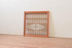 アンティーク建具　落ち着いた和の空間を演出する横桟付き引き戸1枚(板戸、帯戸、舞良戸)(R-071609)