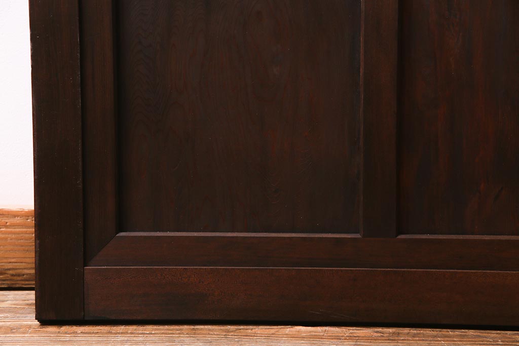 アンティーク建具　高級品　シックな空間にぴったりな上手物のガラス戸2枚セット(建具、引き戸)(R-037679)
