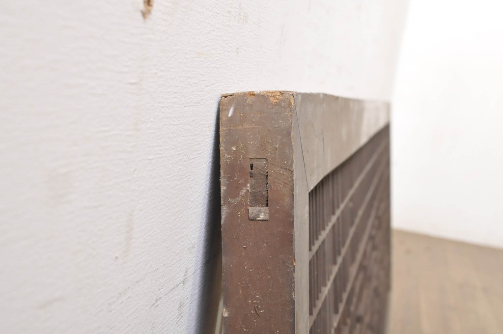 アンティーク建具　落ち着いた和の空間を演出する組子欄間1枚(明り取り、明かり取り、格子欄間)(R-073587)