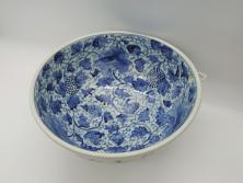 明治期　伊万里焼　色絵染付　蓋茶碗3客(和食器)(R-052755)