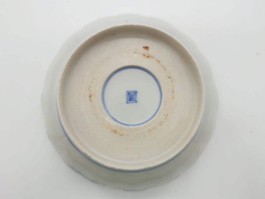 明治期　伊万里焼　錦手　金襴手　染錦　二重角富　金彩　色絵　桃図　5.8寸皿　約17.5cm　煌びやかで豪華な絵付けの深皿3枚セット(五寸八分、和皿、中皿、和食器)(R-061881)