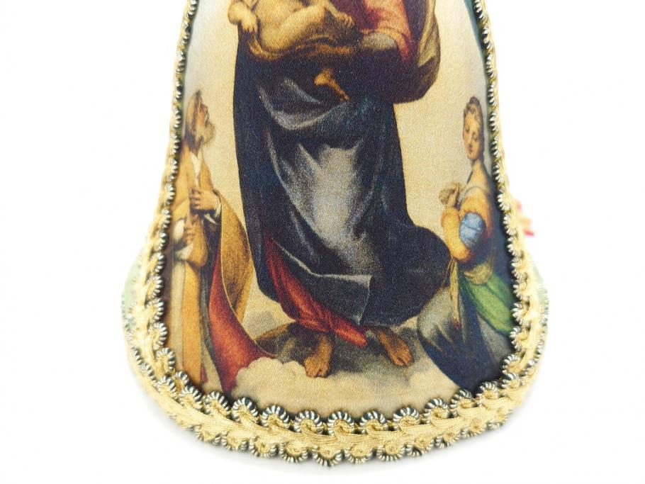 スイス　リュージュ社製　2013年版　絵「システィーナの聖母」ラファエロ　曲「乾杯の歌」 J.ヴェルディ　色「リーフグリーン」　22弁　コレクターズ・オルゴールベル(REUGE COLLECTOR'S MUSICAL BELL、イヤーズベル)(R-069860)