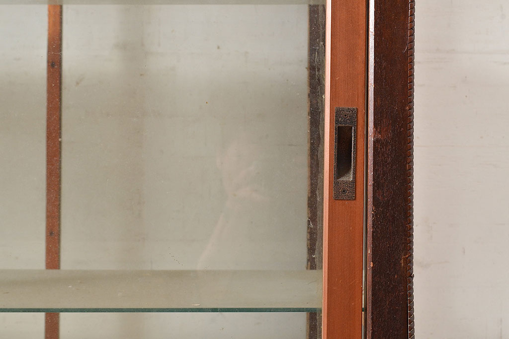 アンティーク家具　特大サイズのガラスケース(ショーケース、飾り棚)(R-036598)
