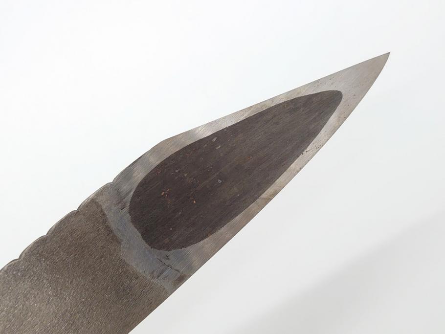 藤原良明(加藤真平)作　切り出し　珍しい　鳥　武蔵國水心子　平成元年正月　全長340mm　小刀(鷹?、鷲?、短刀、ナイフ、刃物)(R-063367)