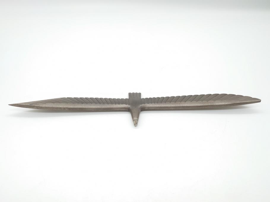 藤原良明(加藤真平)作　切り出し　珍しい　鳥　武蔵國水心子　平成元年正月　全長340mm　小刀(鷹?、鷲?、短刀、ナイフ、刃物)(R-063367)