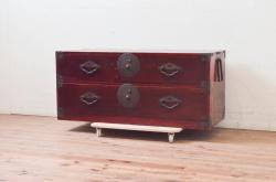 中古　美品　maruni(マルニ木工)　地中海ロイヤルシリーズ(ROYAL)　シックな空間づくりにぴったりなチェスト(引き出し、サイドチェスト)(定価約35万円)(R-080675)