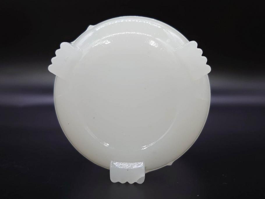 昭和レトロ　乳白　空間に温かみと安らぎを与えてくれるガラス瓶2点セット(ワインボトル、硝子、ビン、花瓶、花入、花生、花器)(R-082799)