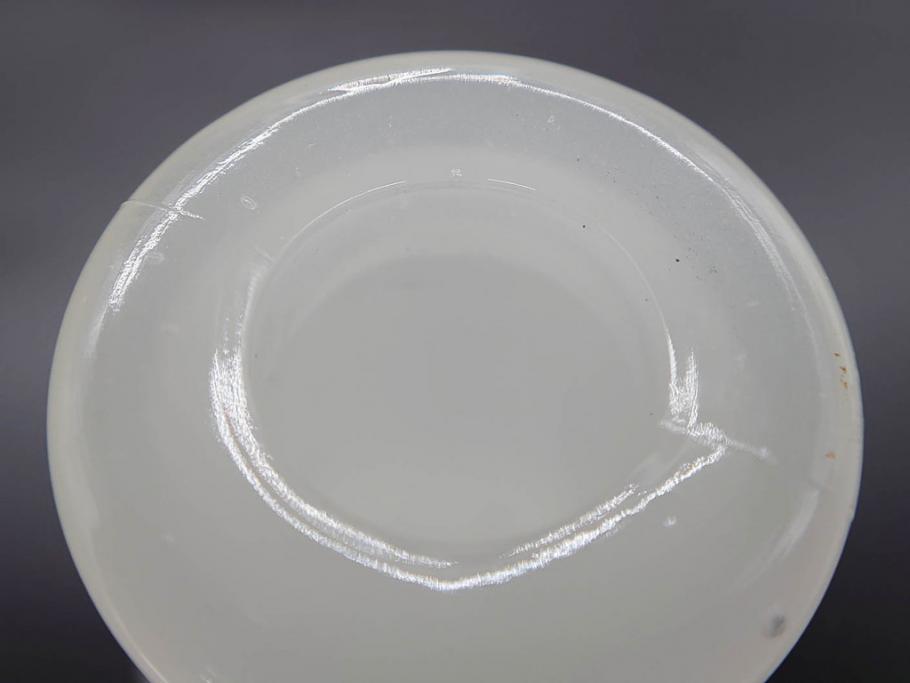 昭和レトロ　乳白　空間に温かみと安らぎを与えてくれるガラス瓶2点セット(ワインボトル、硝子、ビン、花瓶、花入、花生、花器)(R-082799)