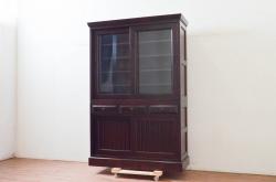 中古　美品　松本民芸家具　#221型　上質な和の空間を演出するくず布茶タンス(飾り棚、茶棚)(定価約37万4千円)(R-063874)