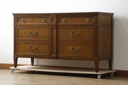 中古　DREXEL HERITAGE(ドレクセルヘリテイジ)　Triune(トライユン)　マホガニー材　上品な佇まいが魅力のサイドボード(サイドチェスト、引き出し、収納棚、米国)(R-082770)