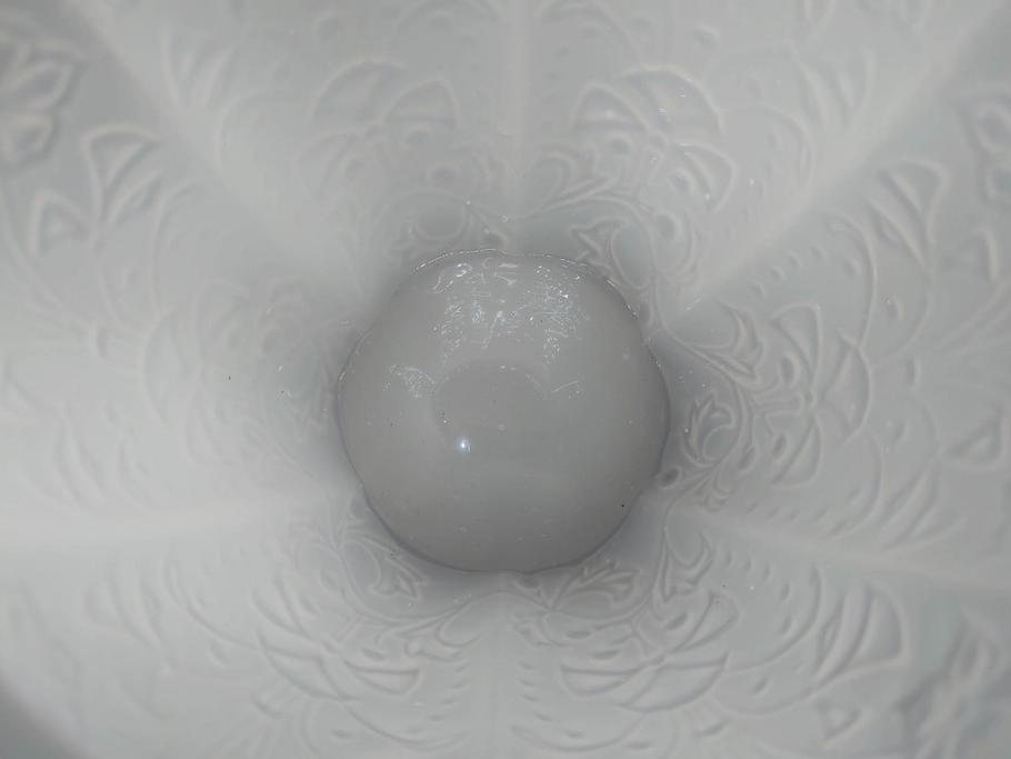 ガラス　乳白色　花文様　愛らしい印象のアイスペール(硝子、氷入れ、アイスバスケット、氷おけ、氷桶)(R-082811)