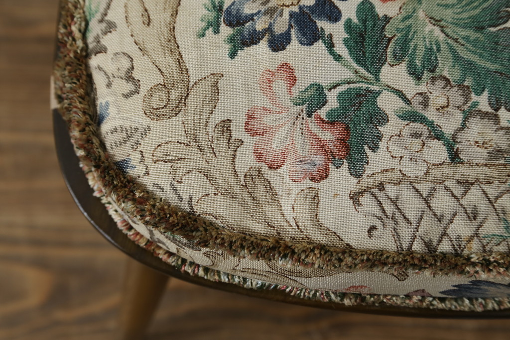 イギリスビンテージ　ERCOL(アーコール)　クッション付き　上品な佇まいのシスルバックチェア2脚セット(ダイニングチェア、椅子、イス、板座チェア、ウィンザーチェア、ウインザーチェア、ヴィンテージ、英国、バラ売り可能)(R-065626)