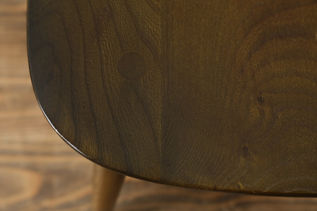 イギリスビンテージ　ERCOL(アーコール)　クッション付き　上品な佇まいのシスルバックチェア2脚セット(ダイニングチェア、椅子、イス、板座チェア、ウィンザーチェア、ウインザーチェア、ヴィンテージ、英国、バラ売り可能)(R-065626)