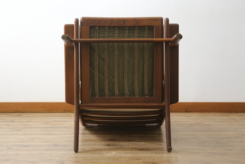 デンマークビンテージ　GETAMA(ゲタマ)　Hans J Wegner(ハンス・J・ウェグナー)　GE290A　オーク材　くつろぎの空間を演出するイージーチェア(椅子、イス、アームチェア、1P、一人掛け、1人掛けソファ、ヴィンテージ、北欧)(R-082844)