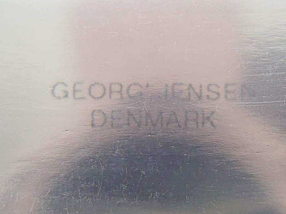 デンマーク　GEORG JENSEN(ジョージ・ジェンセン)　ACORN(エコーン)　STERLING SILVER(スターリングシルバー)　カトラリーセット(スプーン6本、ナイフ6本、フォーク12本、合計24本、銀製、SV925、食器、箱付き)(R-075963)