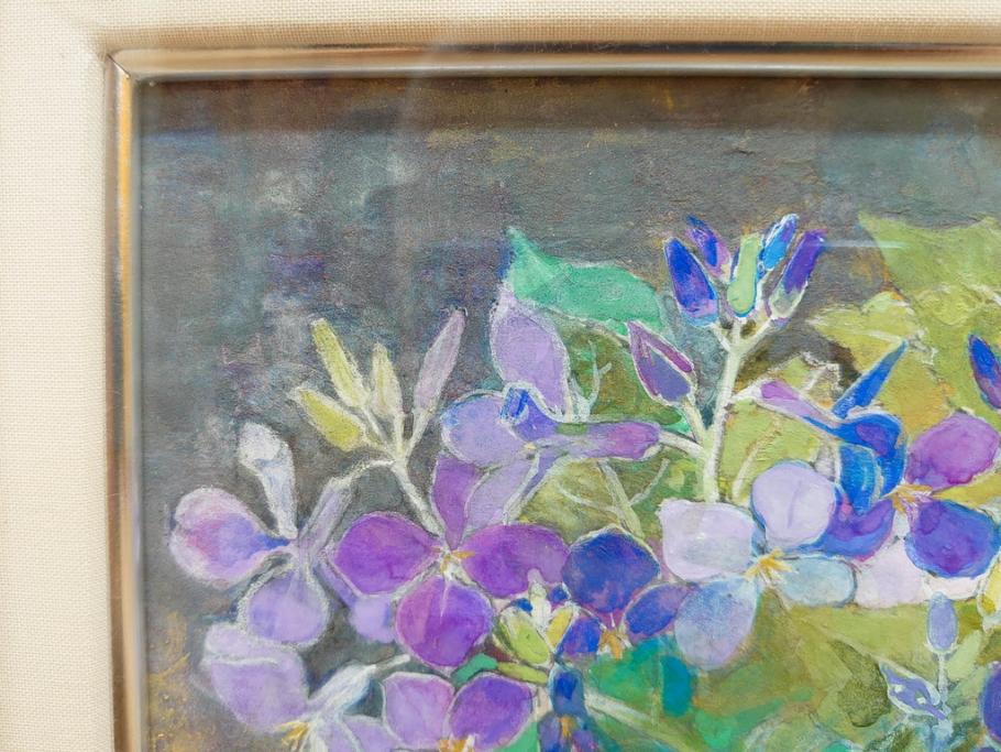 最旬トレンドパンツ 値頃 一輪一輪が彩る生命の輝きと美 花 油彩6号 【真作】絵画 絵画