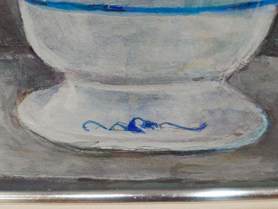 真作　三輪敦子　「初夏に咲く」　F4号　日本画(花、共シール、絵画、額装)(R-075964)