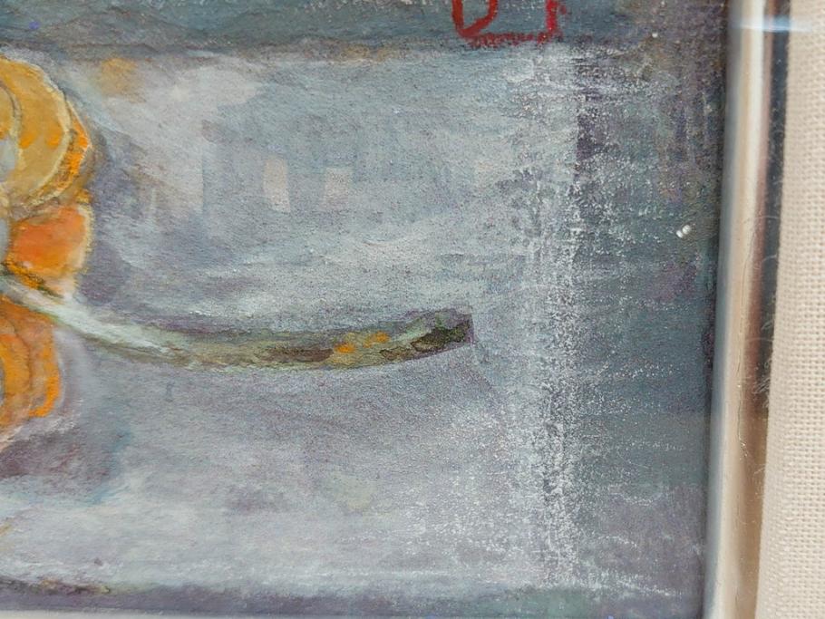 真作　三輪敦子　「初夏に咲く」　F4号　日本画(花、共シール、絵画、額装)(R-075964)
