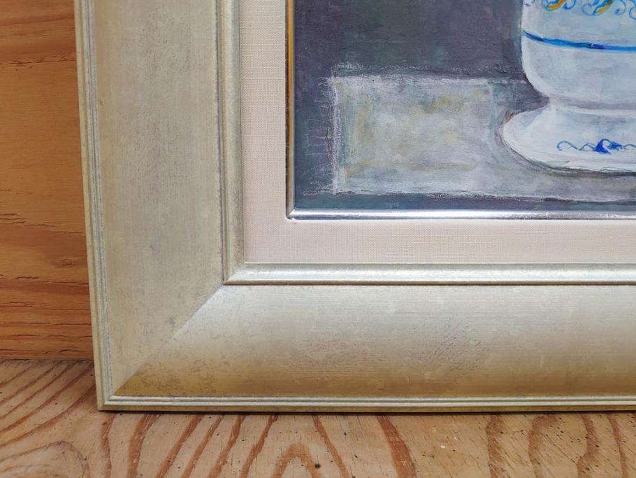 真作　三輪敦子　「初夏に咲く」　F4号　日本画(花、共シール、絵画、額装)(R-075964)