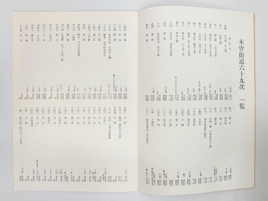 復刻版　山田書院　手摺　木版　歌川広重　渓斎英泉　全24巻・69図+肖像画　2枚欠品　木曽街道六十九次(木版画・浮世絵、中津川変わり図含)(R-082821)