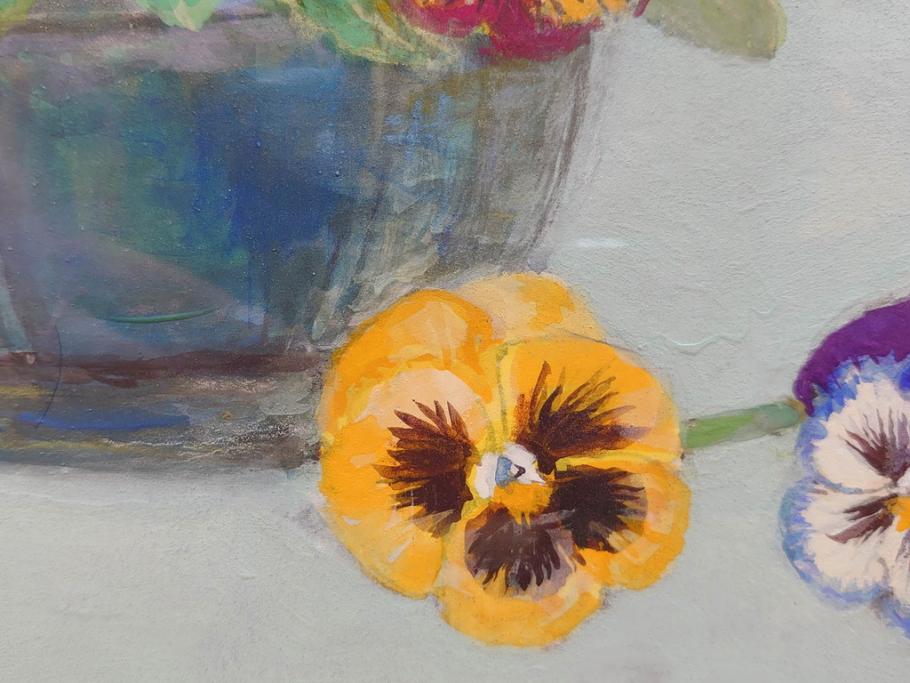 真作】絵画 雅風銘 日本画 花 逸品 T103 - メルカリ