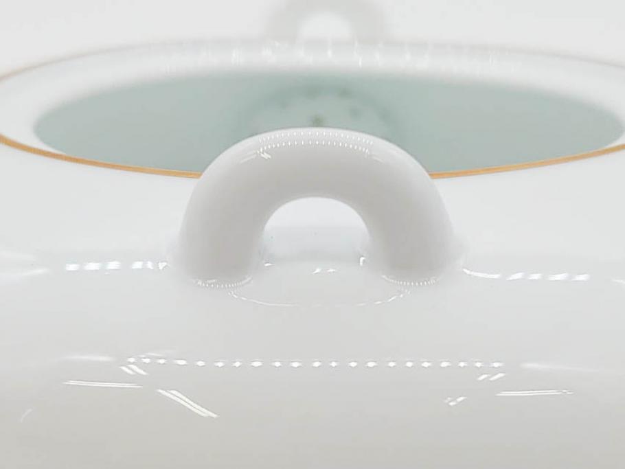大倉陶園(OKURA、OAC)　小花　プチローズ　可憐で上品な雰囲気を醸し出す茶器セット(バラ、薔薇、急須、湯呑み5客、湯のみ、箱付き、洋食器)(R-076035)