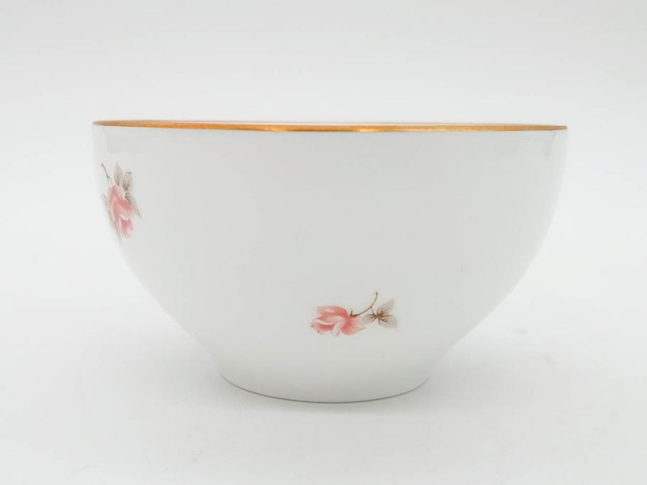 大倉陶園(OKURA、OAC)　小花　プチローズ　可憐で上品な雰囲気を醸し出す茶器セット(バラ、薔薇、急須、湯呑み5客、湯のみ、箱付き、洋食器)(R-076035)