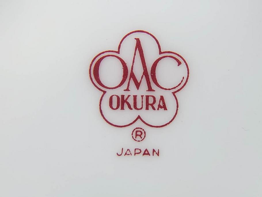 大倉陶園(OKURA、OAC)　小花　プチローズ　可憐で上品な雰囲気を醸し出す茶器セット(バラ、薔薇、急須、湯呑み5客、湯のみ、箱付き、洋食器)(R-076035)
