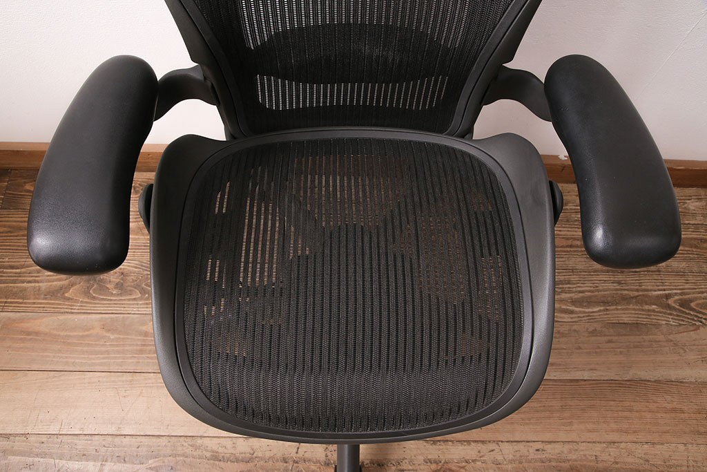 中古　Hermanmiller(ハーマンミラー社)　Bサイズ　ランバーサポート　アーロンチェア(オフィスチェア、椅子、イス)(R-047978)