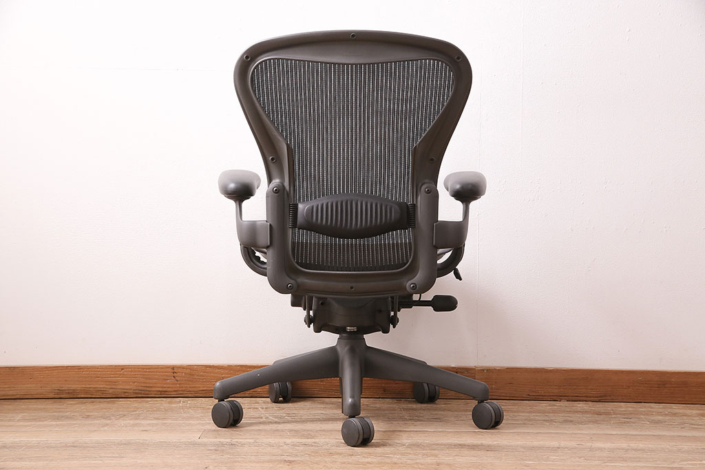 中古　Hermanmiller(ハーマンミラー社)　Bサイズ　ランバーサポート　アーロンチェア(オフィスチェア、椅子、イス)(R-047978)