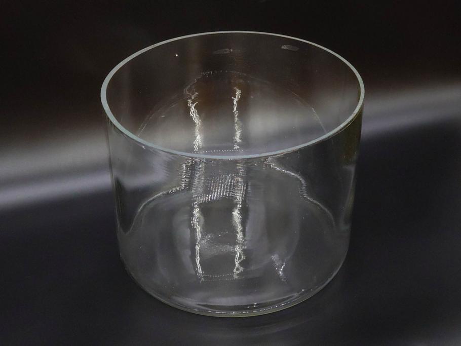 昭和初期　様々な使い方ができるシンプルで取り入れやすいガラスビン(ガラス瓶、硝子、フラワーベース、水槽、金魚鉢)(R-076201)