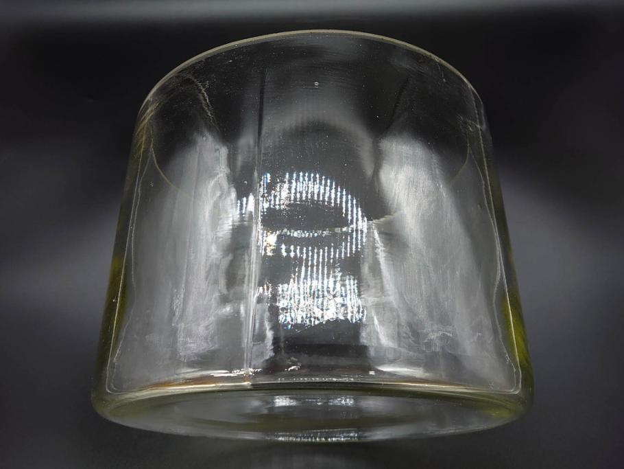 昭和初期　様々な使い方ができるシンプルで取り入れやすいガラスビン(ガラス瓶、硝子、フラワーベース、水槽、金魚鉢)(R-076201)