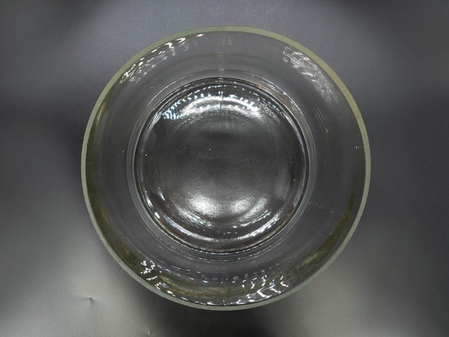 昭和初期　様々な使い方ができるシンプルで取り入れやすいガラスビン(ガラス瓶、硝子、フラワーベース、水槽、金魚鉢)(R-076201)