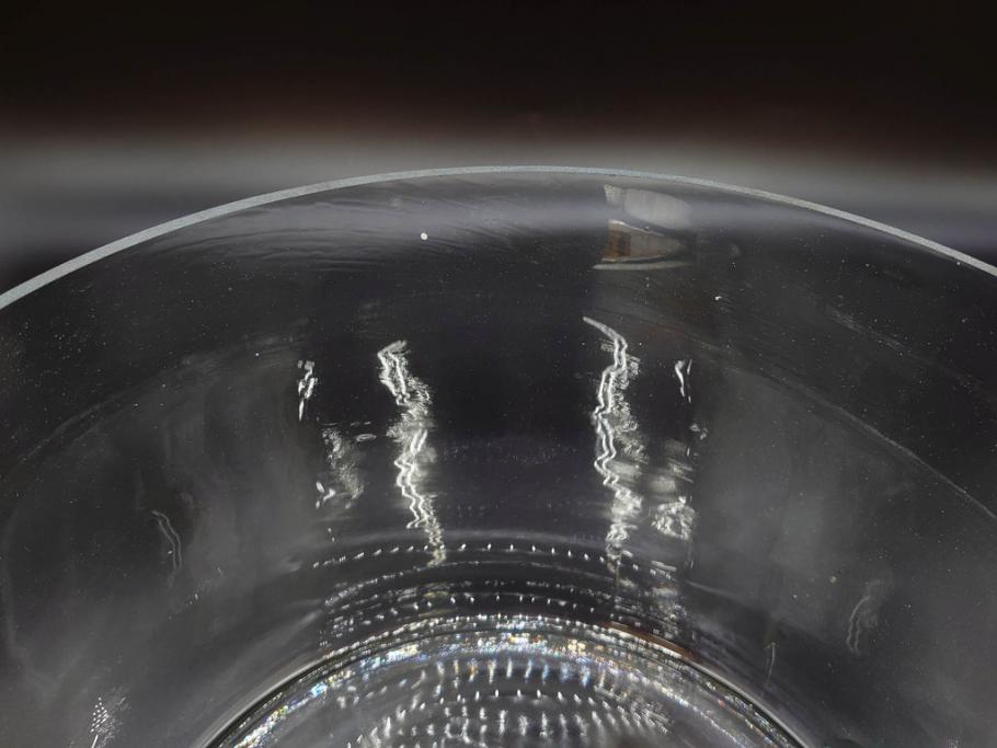 昭和初期　様々な使い方ができるシンプルで取り入れやすいガラスビン(ガラス瓶、硝子、フラワーベース、水槽、金魚鉢)(R-076201)