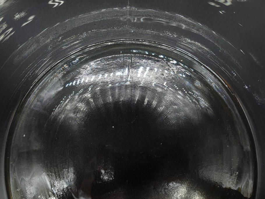 昭和初期　様々な使い方ができるシンプルで取り入れやすいガラスビン(ガラス瓶、硝子、フラワーベース、水槽、金魚鉢)(R-076201)