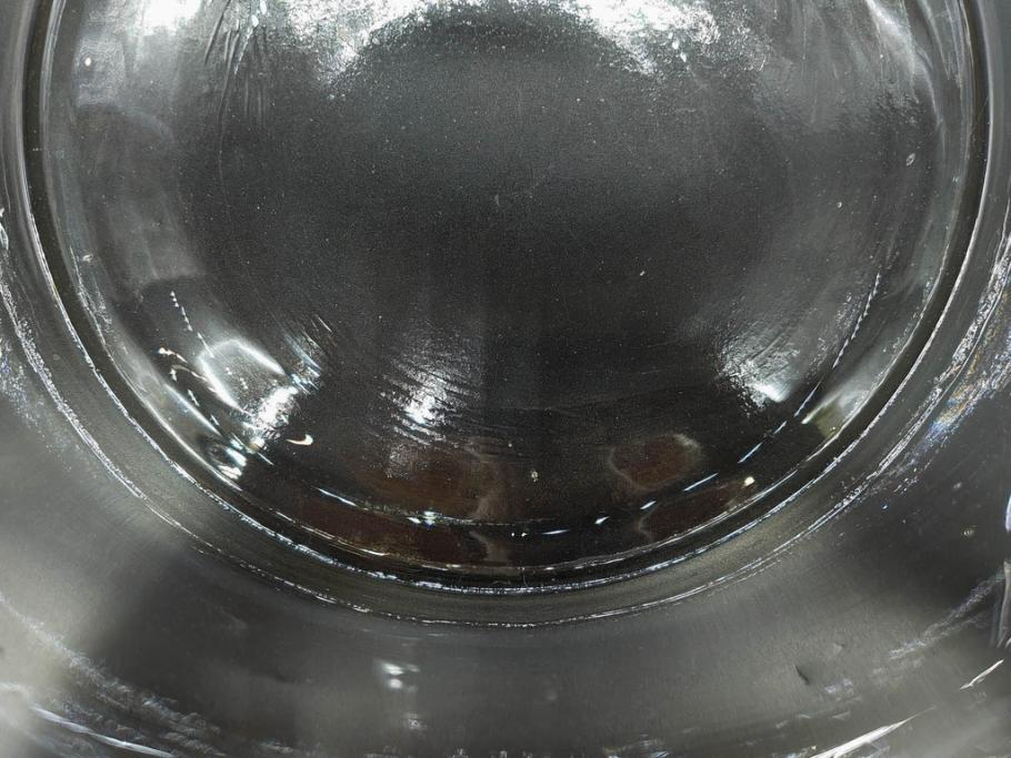 昭和初期　様々な使い方ができるシンプルで取り入れやすいガラスビン(ガラス瓶、硝子、フラワーベース、水槽、金魚鉢)(R-076201)