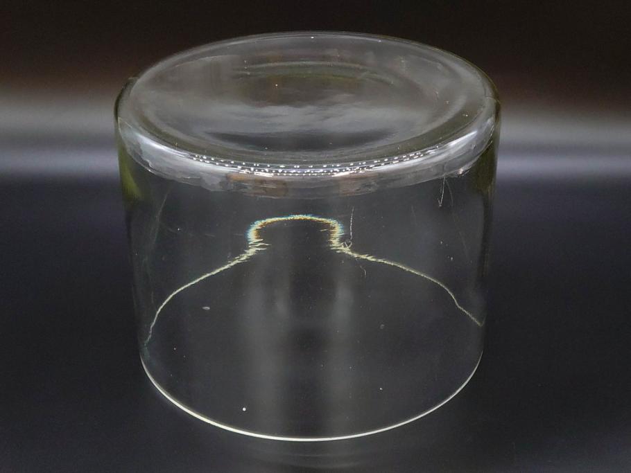 昭和初期　様々な使い方ができるシンプルで取り入れやすいガラスビン(ガラス瓶、硝子、フラワーベース、水槽、金魚鉢)(R-076201)